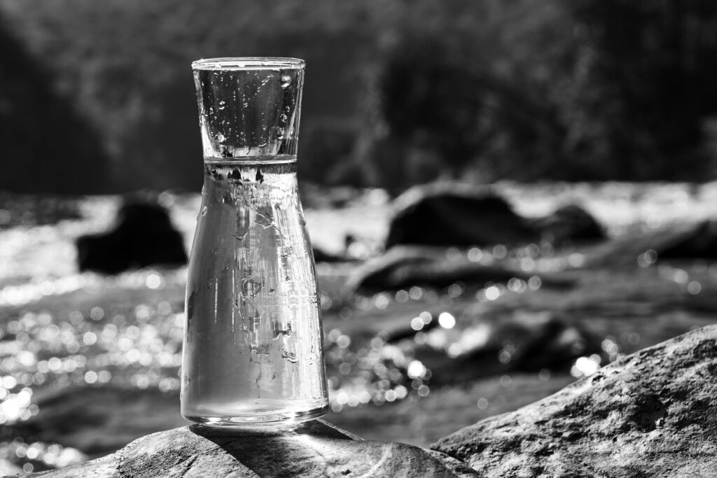 Picture Of A Glass Flask With Water.